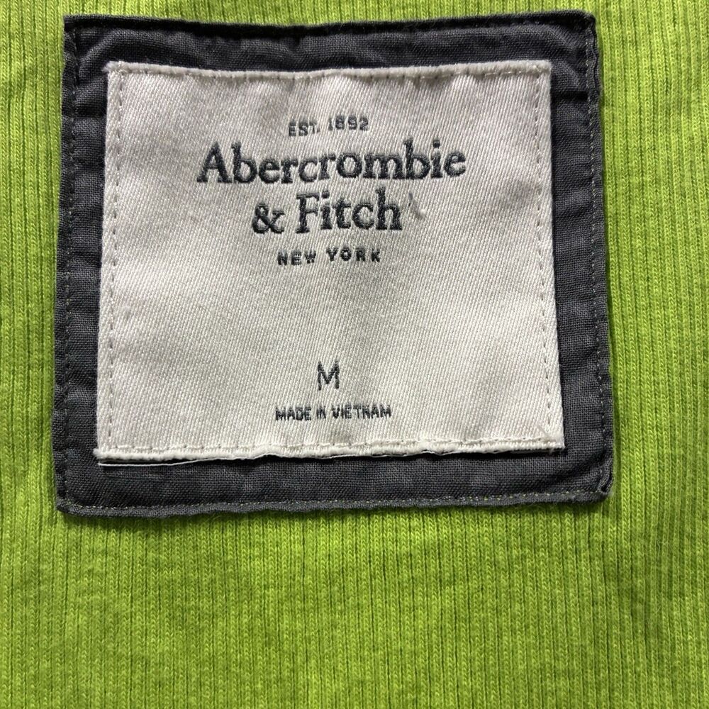 Abercrombie Y2K Ribbed Long Racerback Layering Tank M Neon Green Indie Festival - Picture 4 of 7